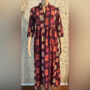 HAUTE CURRY 100% Cotton Vintage-inspired Midi Dress